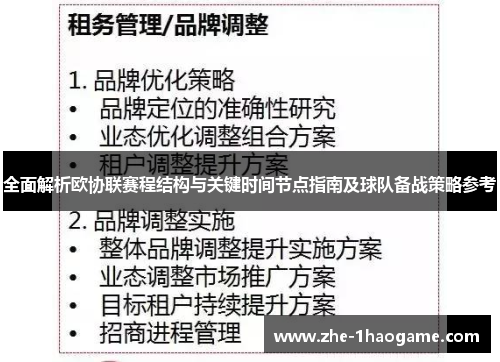 全面解析欧协联赛程结构与关键时间节点指南及球队备战策略参考